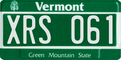 VT license plate XRS061