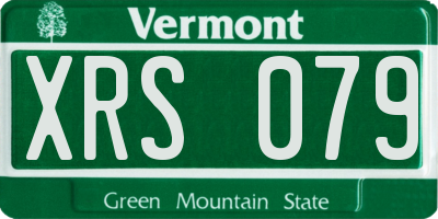 VT license plate XRS079