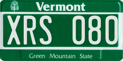 VT license plate XRS080