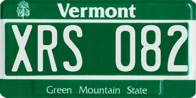 VT license plate XRS082