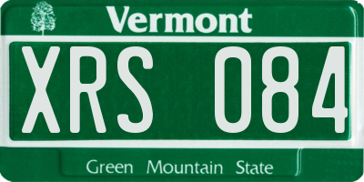 VT license plate XRS084