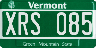 VT license plate XRS085
