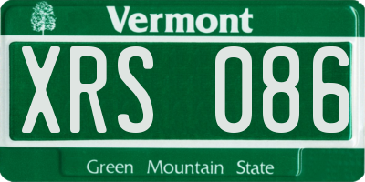 VT license plate XRS086