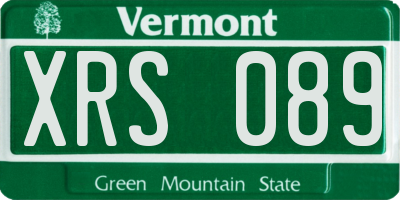 VT license plate XRS089