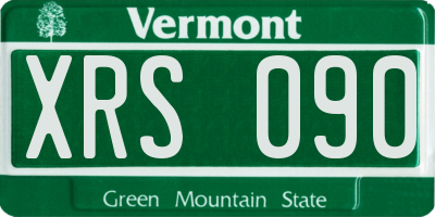 VT license plate XRS090