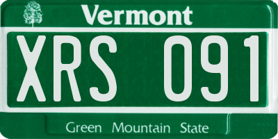 VT license plate XRS091