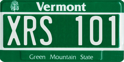 VT license plate XRS101