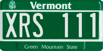 VT license plate XRS111