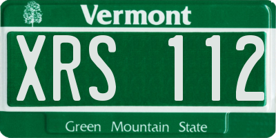 VT license plate XRS112