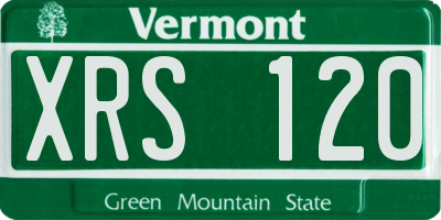 VT license plate XRS120