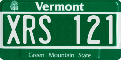VT license plate XRS121