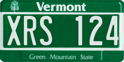 VT license plate XRS124