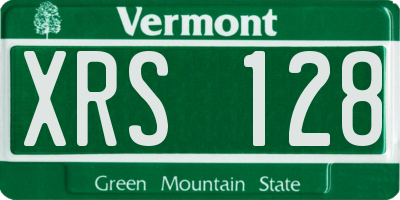 VT license plate XRS128