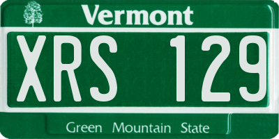 VT license plate XRS129