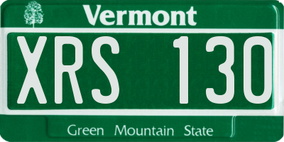 VT license plate XRS130