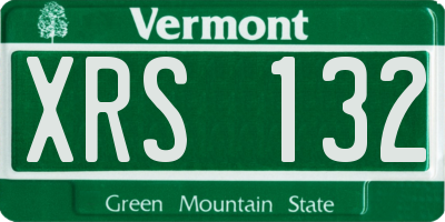 VT license plate XRS132