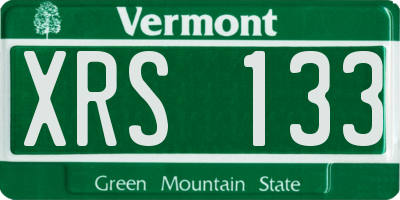 VT license plate XRS133