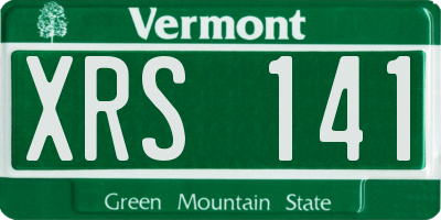 VT license plate XRS141