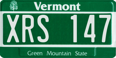 VT license plate XRS147