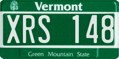 VT license plate XRS148