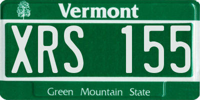 VT license plate XRS155
