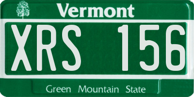 VT license plate XRS156