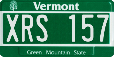 VT license plate XRS157