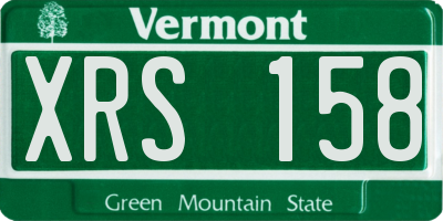 VT license plate XRS158