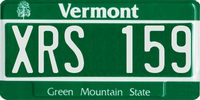 VT license plate XRS159