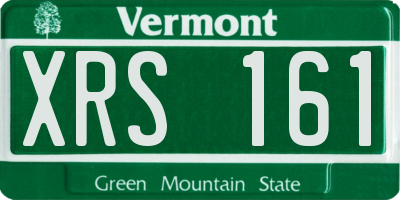 VT license plate XRS161