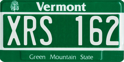 VT license plate XRS162