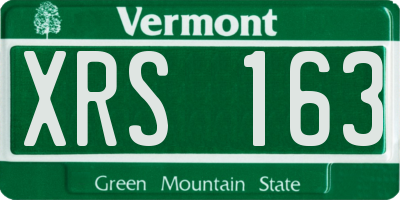 VT license plate XRS163