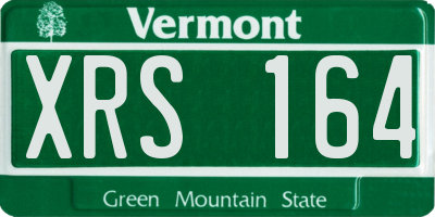 VT license plate XRS164
