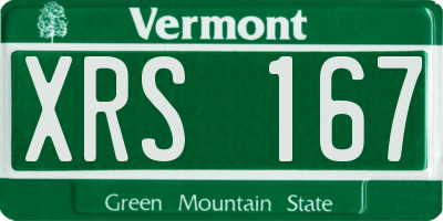 VT license plate XRS167