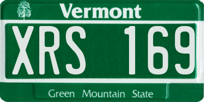 VT license plate XRS169