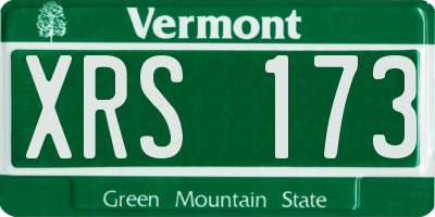 VT license plate XRS173