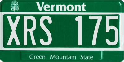 VT license plate XRS175