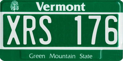 VT license plate XRS176