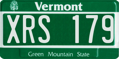 VT license plate XRS179