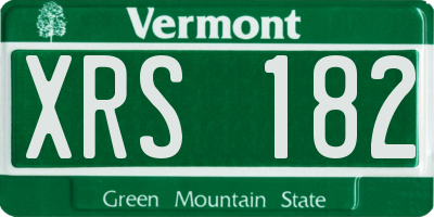 VT license plate XRS182