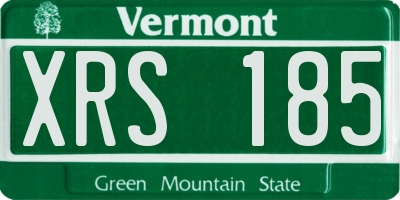 VT license plate XRS185