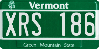 VT license plate XRS186