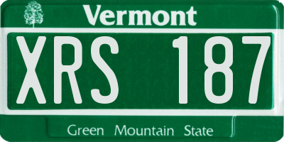 VT license plate XRS187