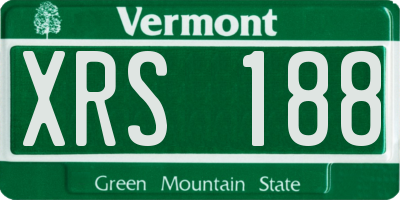 VT license plate XRS188