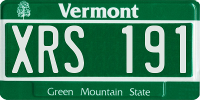 VT license plate XRS191