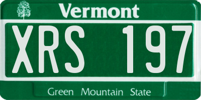 VT license plate XRS197