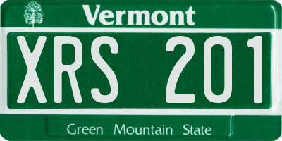 VT license plate XRS201
