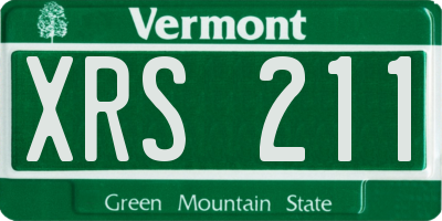 VT license plate XRS211