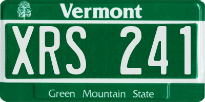 VT license plate XRS241