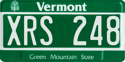 VT license plate XRS248